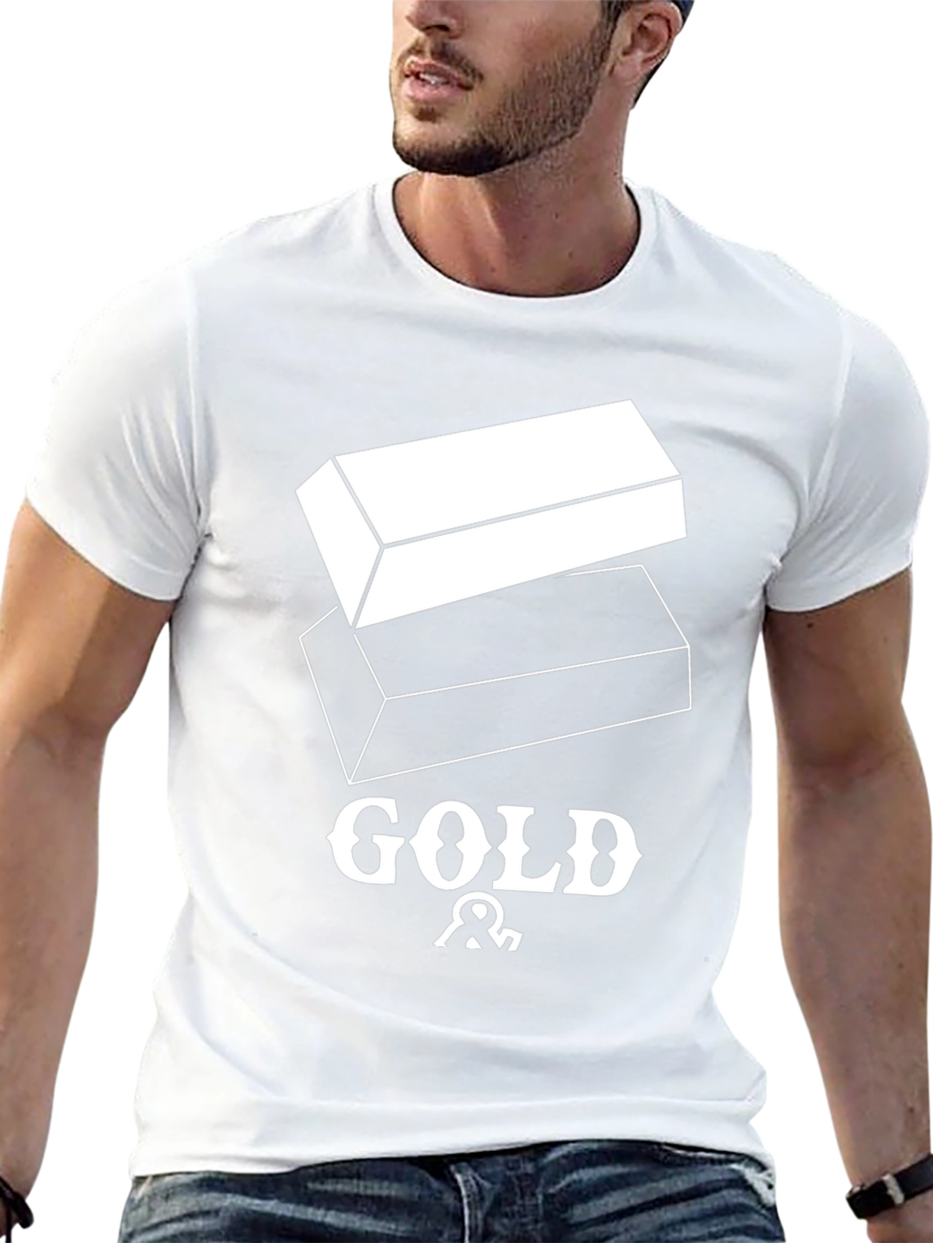 Gold Bar Graphic Tee - Premium Comfort