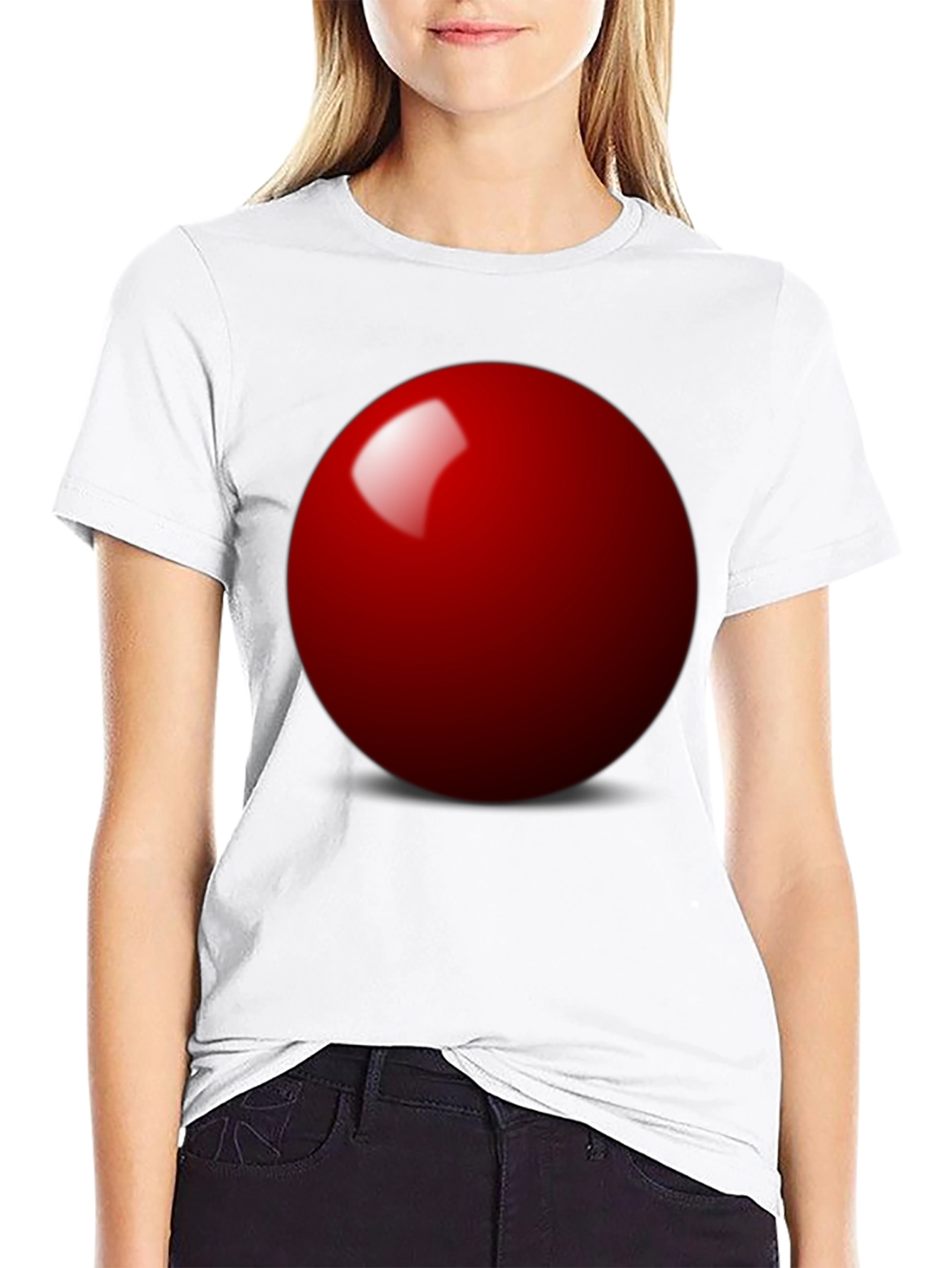 Red Sphere Graphic Black T-Shirt