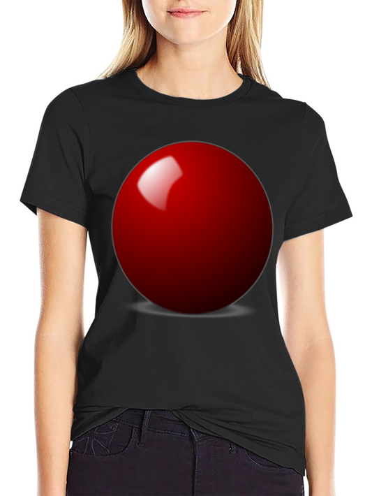 Red Sphere Graphic Black T-Shirt