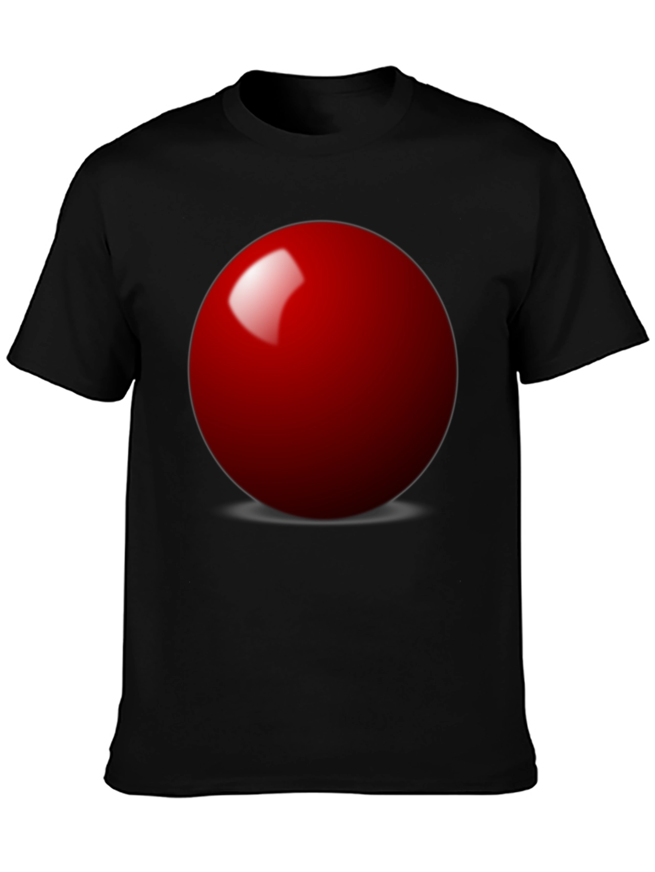 Red Sphere Graphic Black T-Shirt
