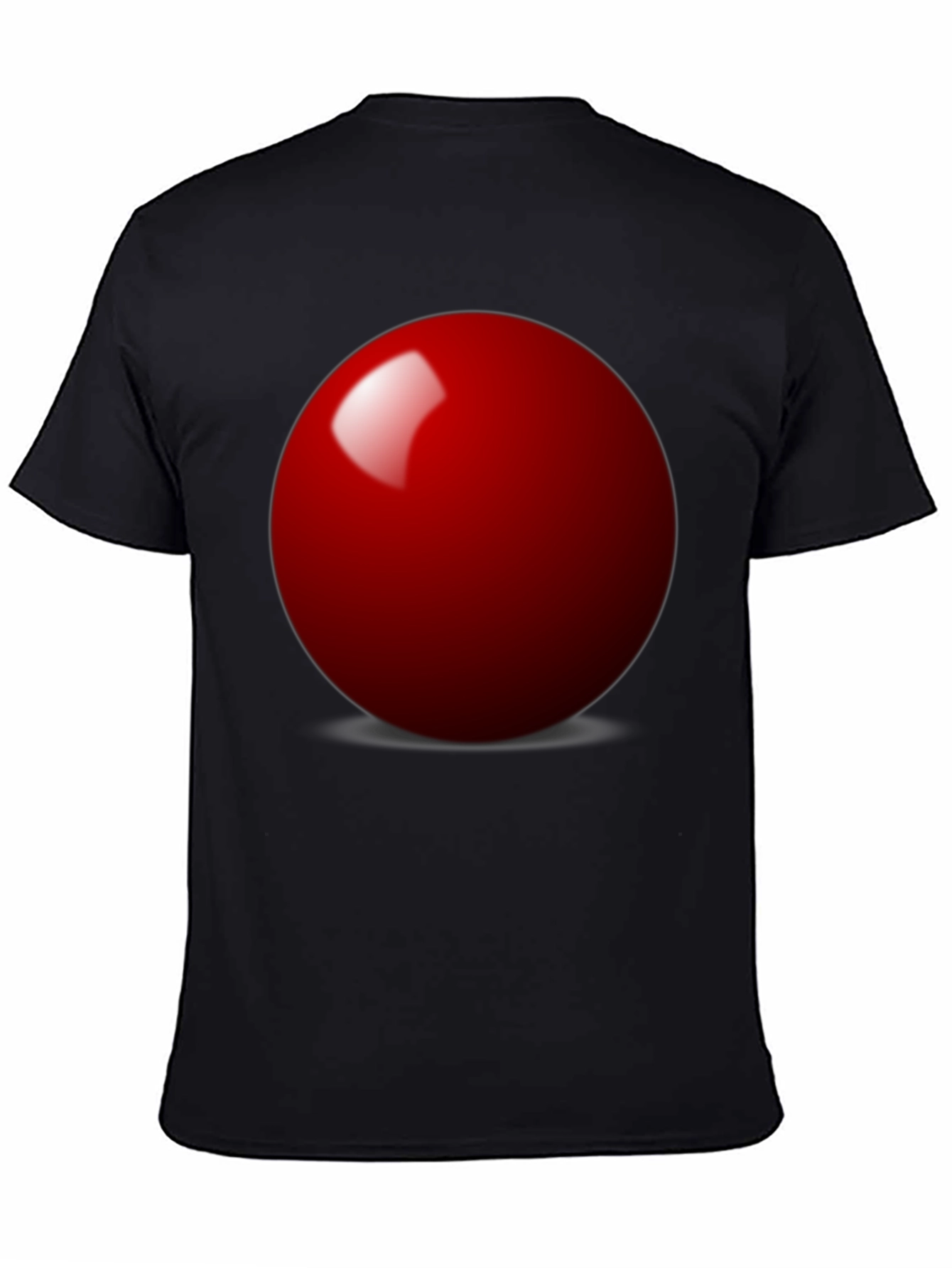 Red Sphere Graphic Black T-Shirt