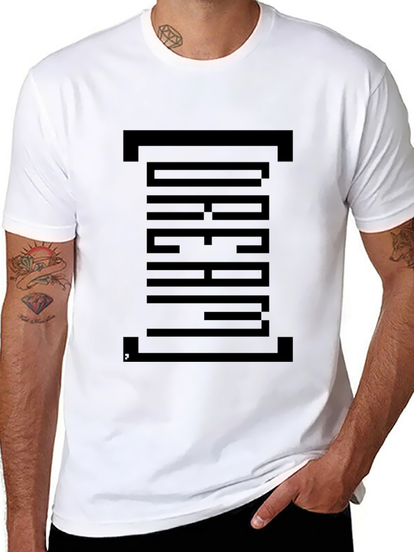 Dream Graphic Print Black T-Shirt