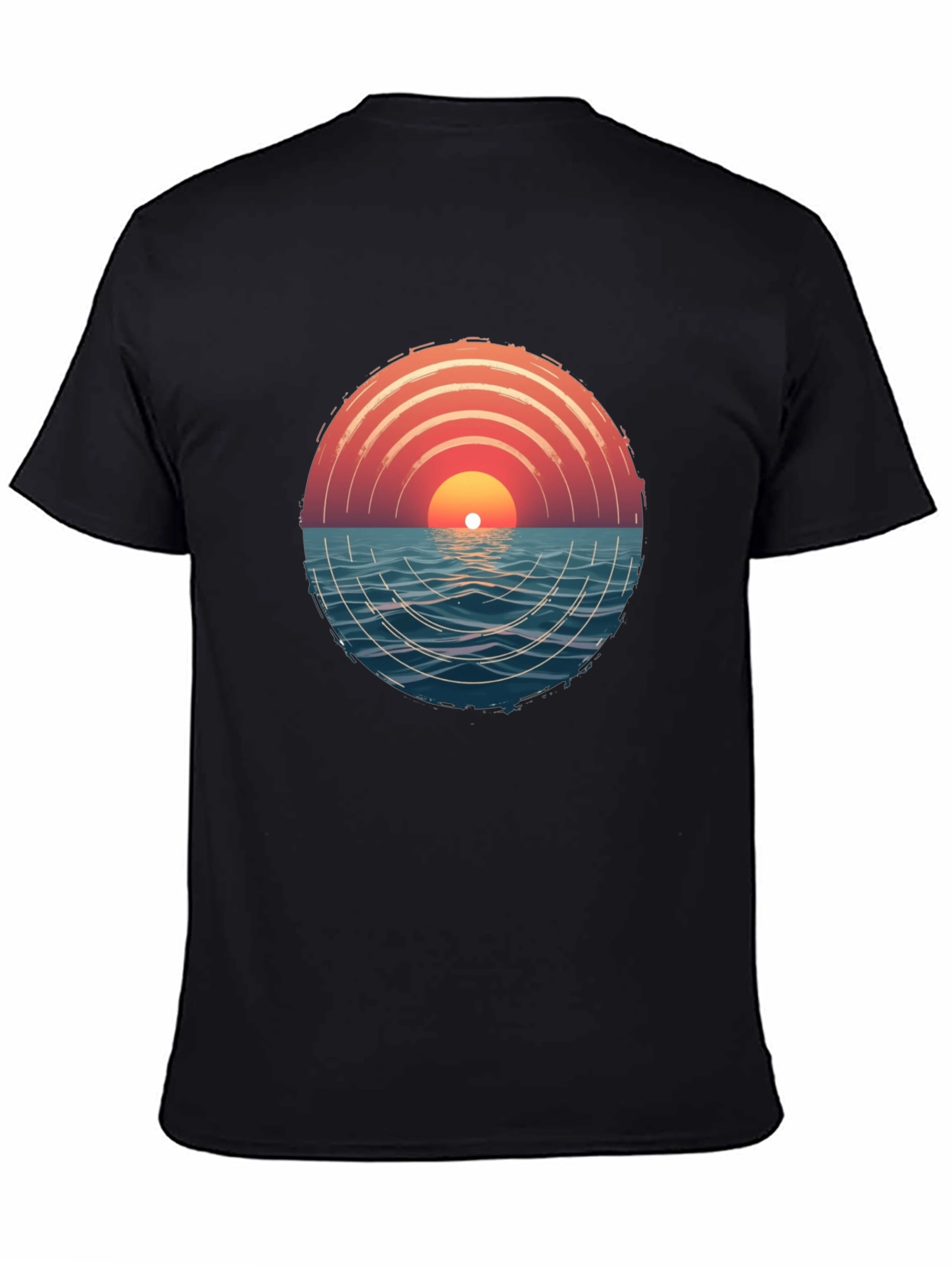 Sunset Ocean Graphic Tee - Modern Style