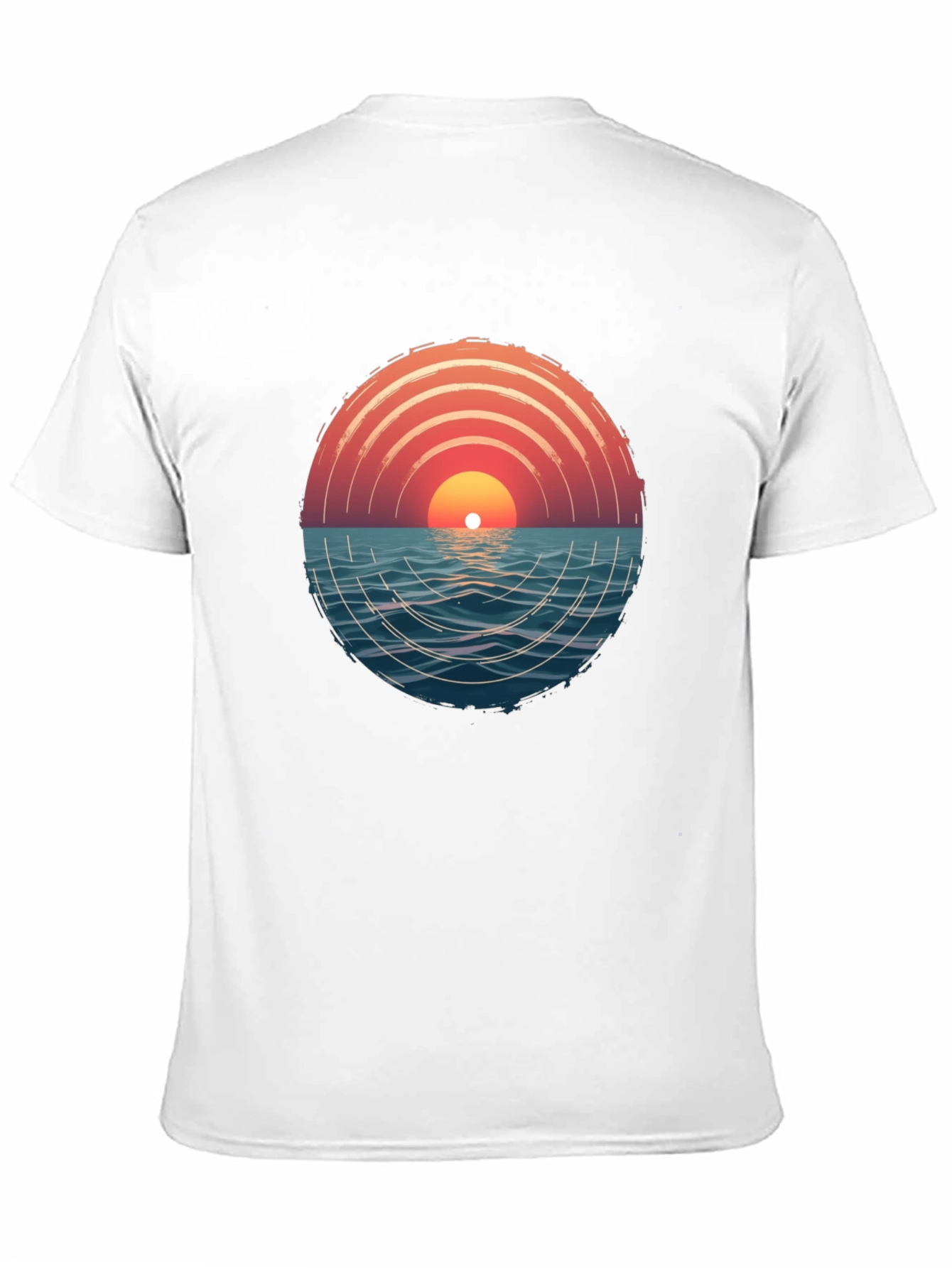 Sunset Ocean Graphic Tee - Modern Style