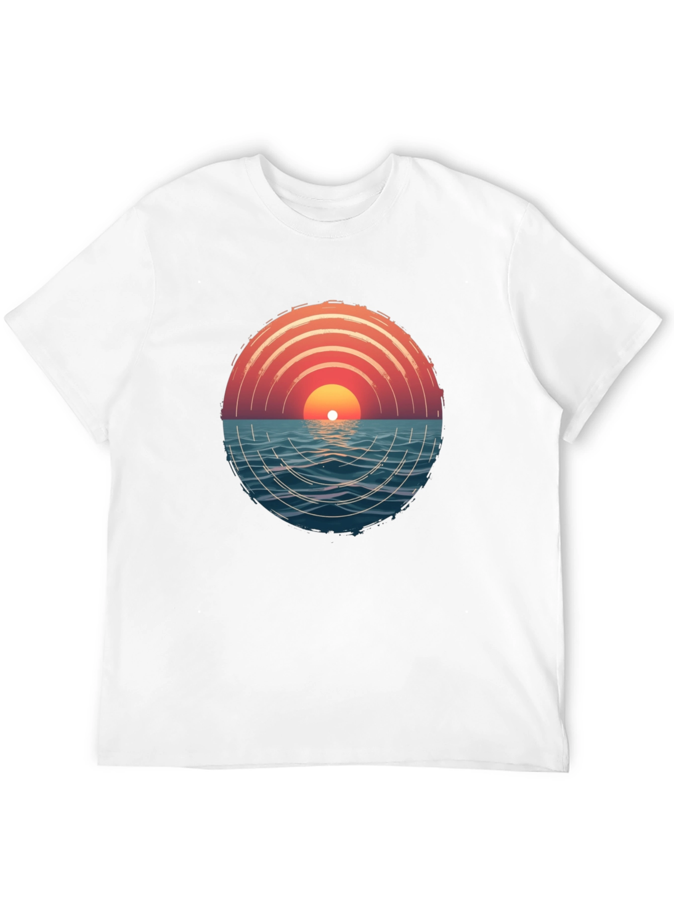 Sunset Ocean Graphic Tee - Modern Style