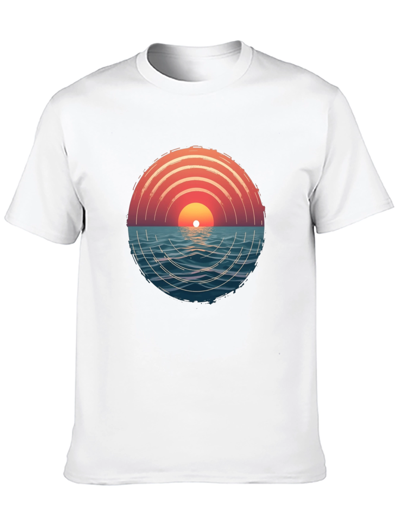Sunset Ocean Graphic Tee - Modern Style