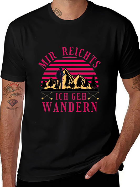 Mir Reichts Ich Geh Wandern Black Graphic Tee
