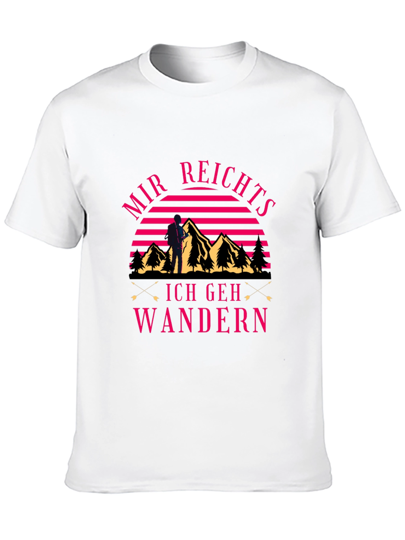 Mir Reichts Ich Geh Wandern Black Graphic Tee