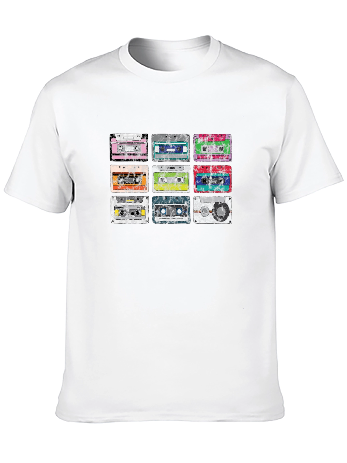 Retro Cassette Tape Graphic Tee - Black