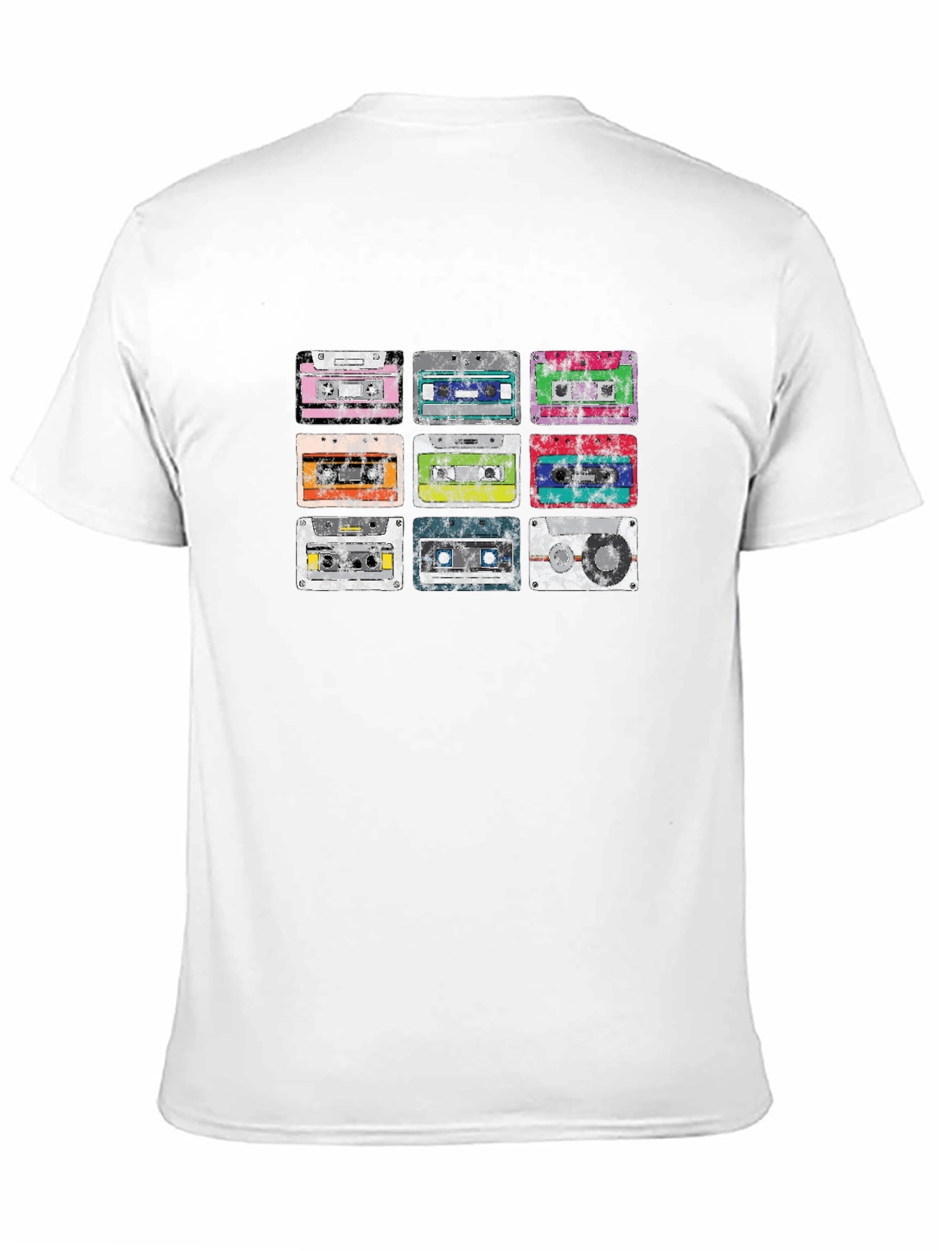 Retro Cassette Tape Graphic Tee - Black