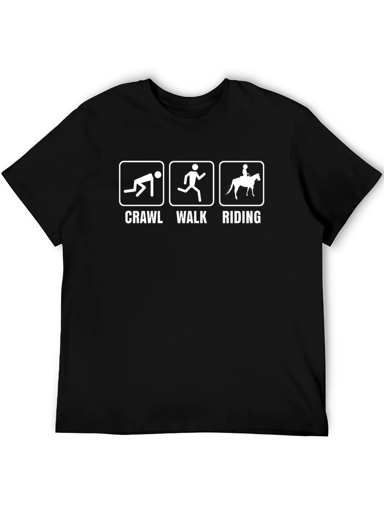 Crawl Walk Riding T-Shirt - Humorous Equestrian Tee