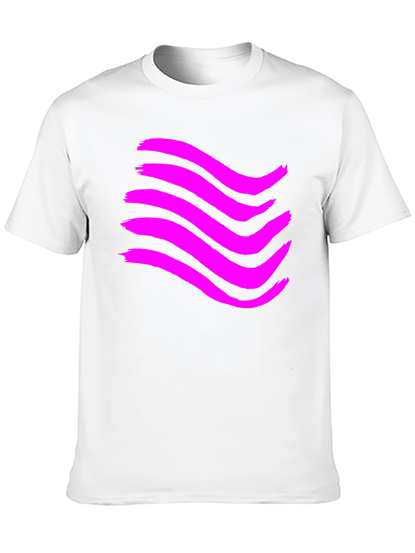 Abstract Wave Graphic T-Shirt - Black