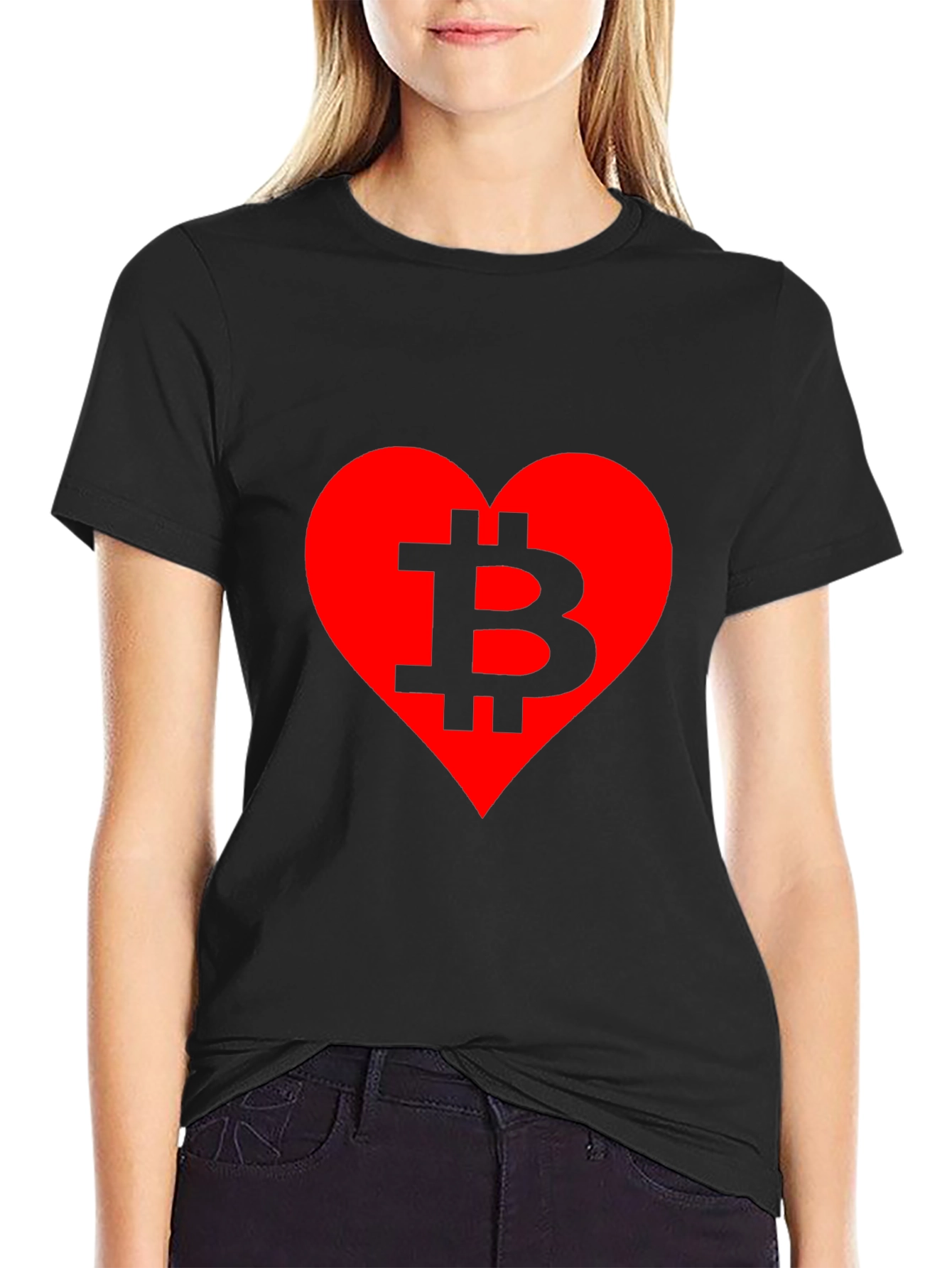 Bitcoin Lover T-Shirt - Crypto Heart Tee