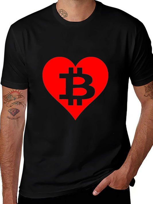Bitcoin Lover T-Shirt - Crypto Heart Tee