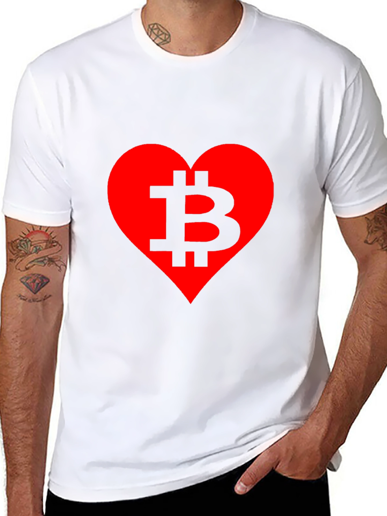 Bitcoin Lover T-Shirt - Crypto Heart Tee