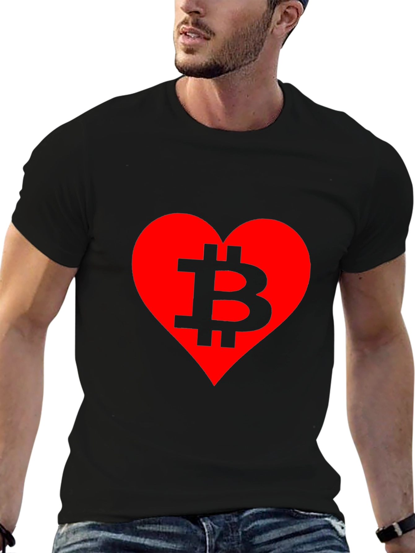 Bitcoin Lover T-Shirt - Crypto Heart Tee