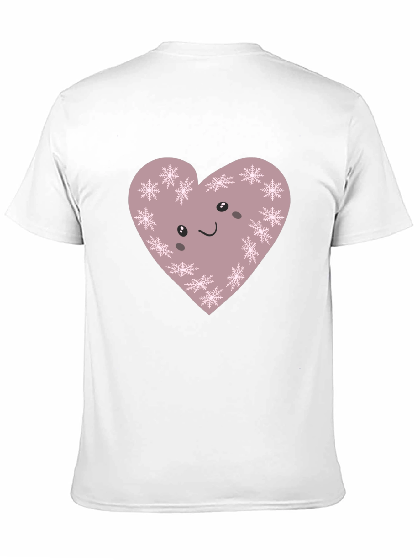 Cute Snowflake Heart Graphic Tee - Soft Cotton Blend