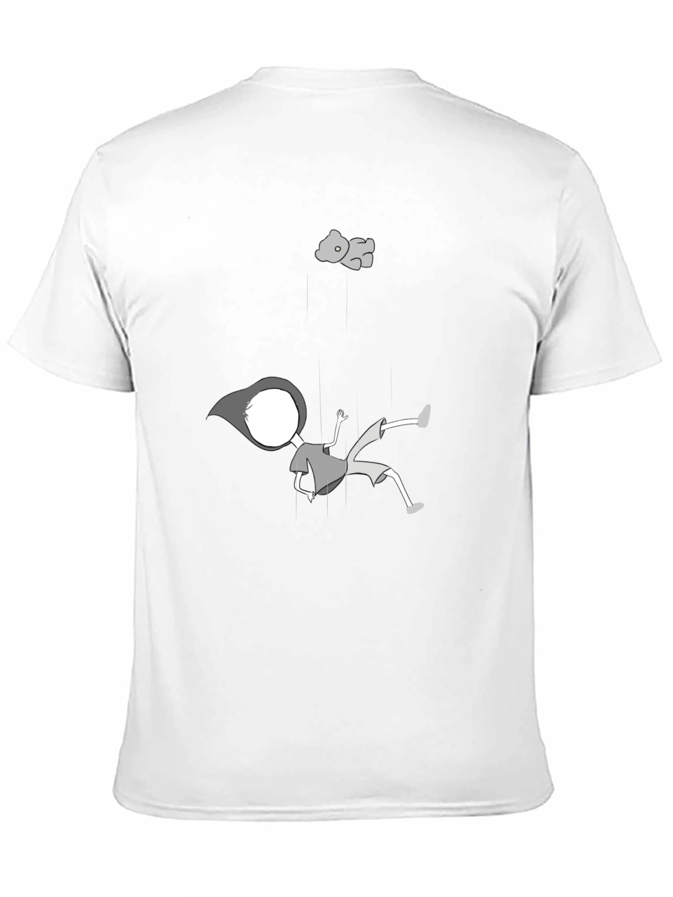 Falling Cartoon Black T-Shirt