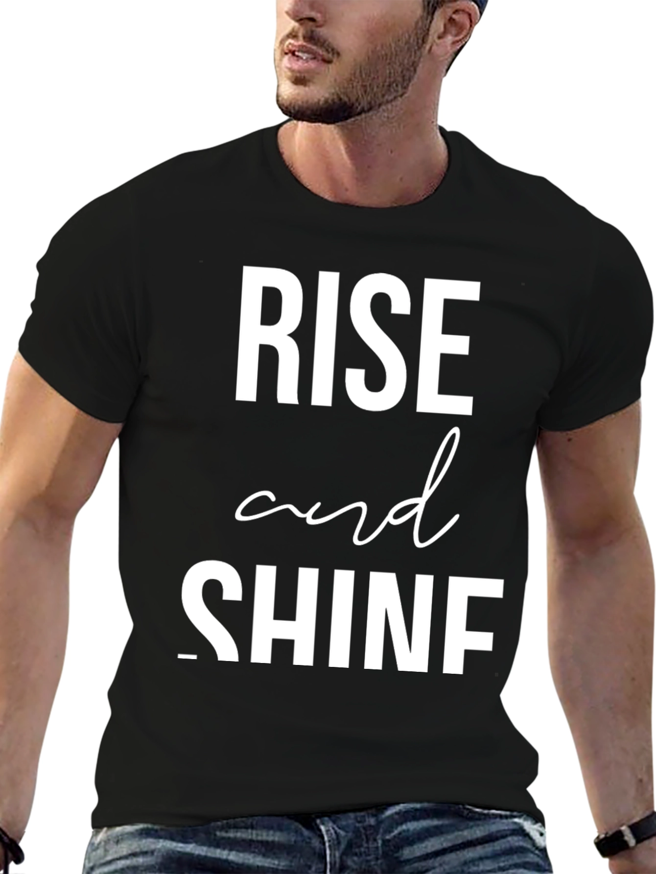 Rise and Shine Graphic Tee - Mens Black T-Shirt