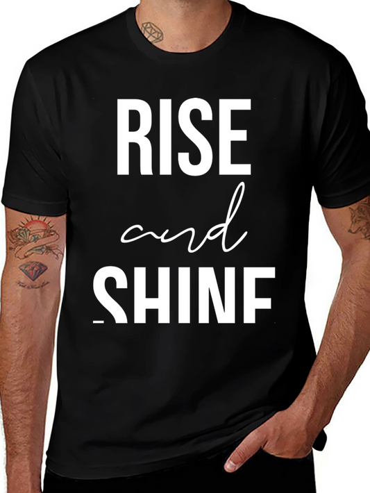 Rise and Shine Graphic Tee - Mens Black T-Shirt