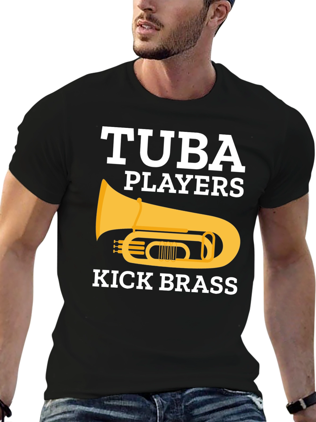 Tuba Players Kick Brass Graphic T-Shirt