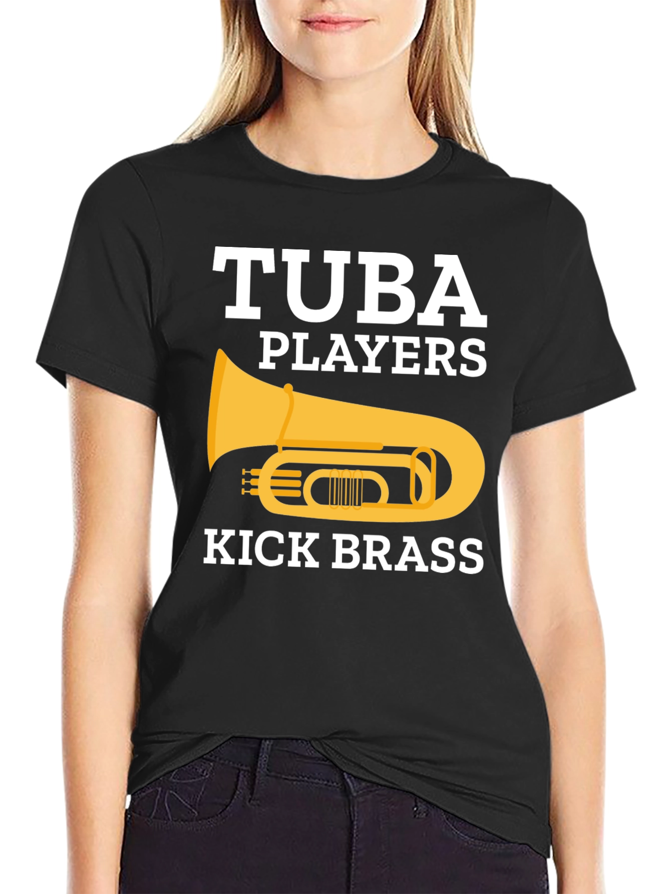 Tuba Players Kick Brass Graphic T-Shirt