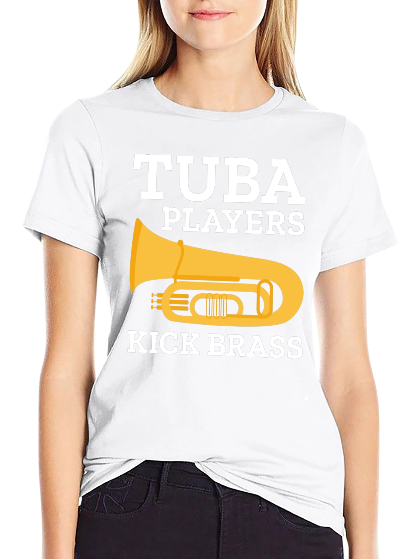 Tuba Players Kick Brass Graphic T-Shirt