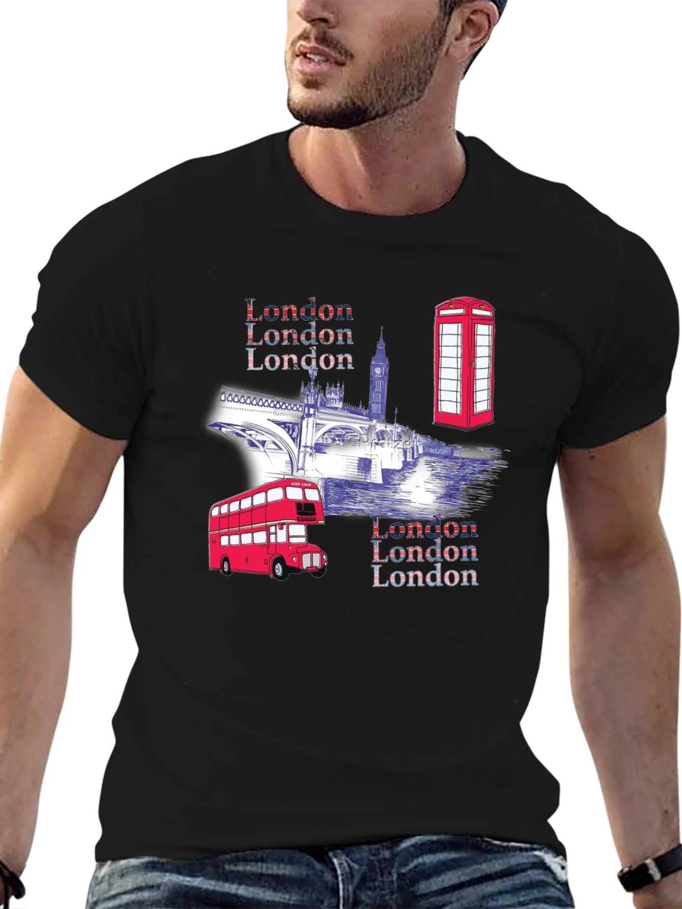 London Landmarks Graphic T-Shirt