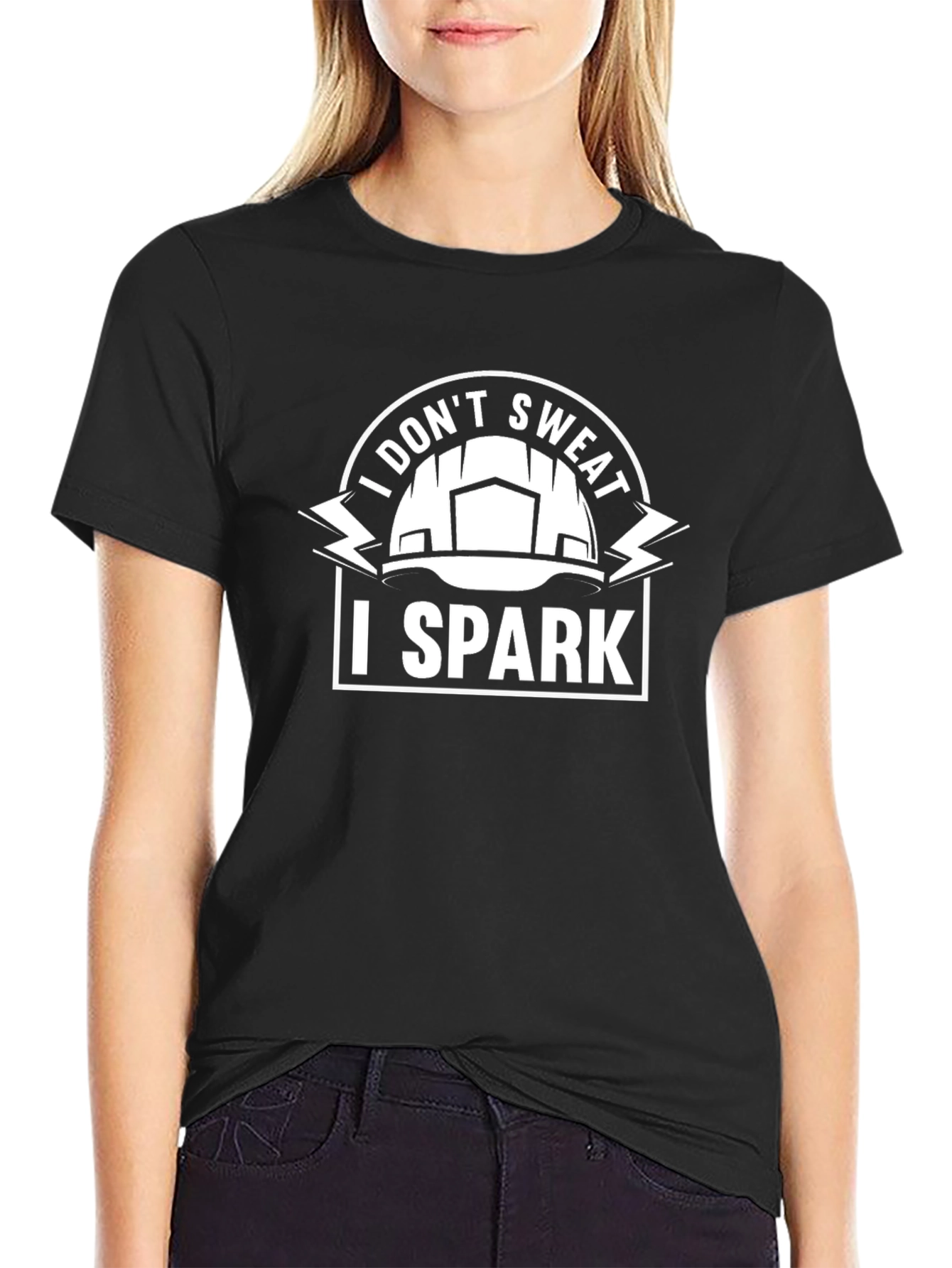 I Dont Sweat I Spark Black T-Shirt