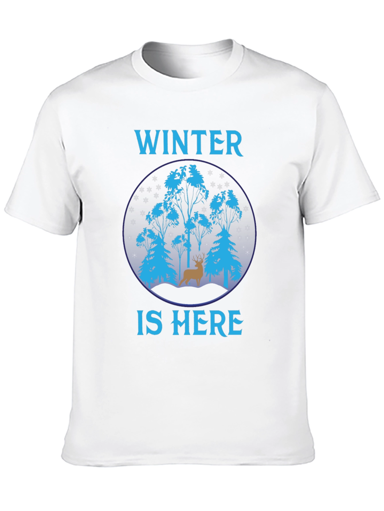 Winter is Here Graphic Tee - Deer Scene