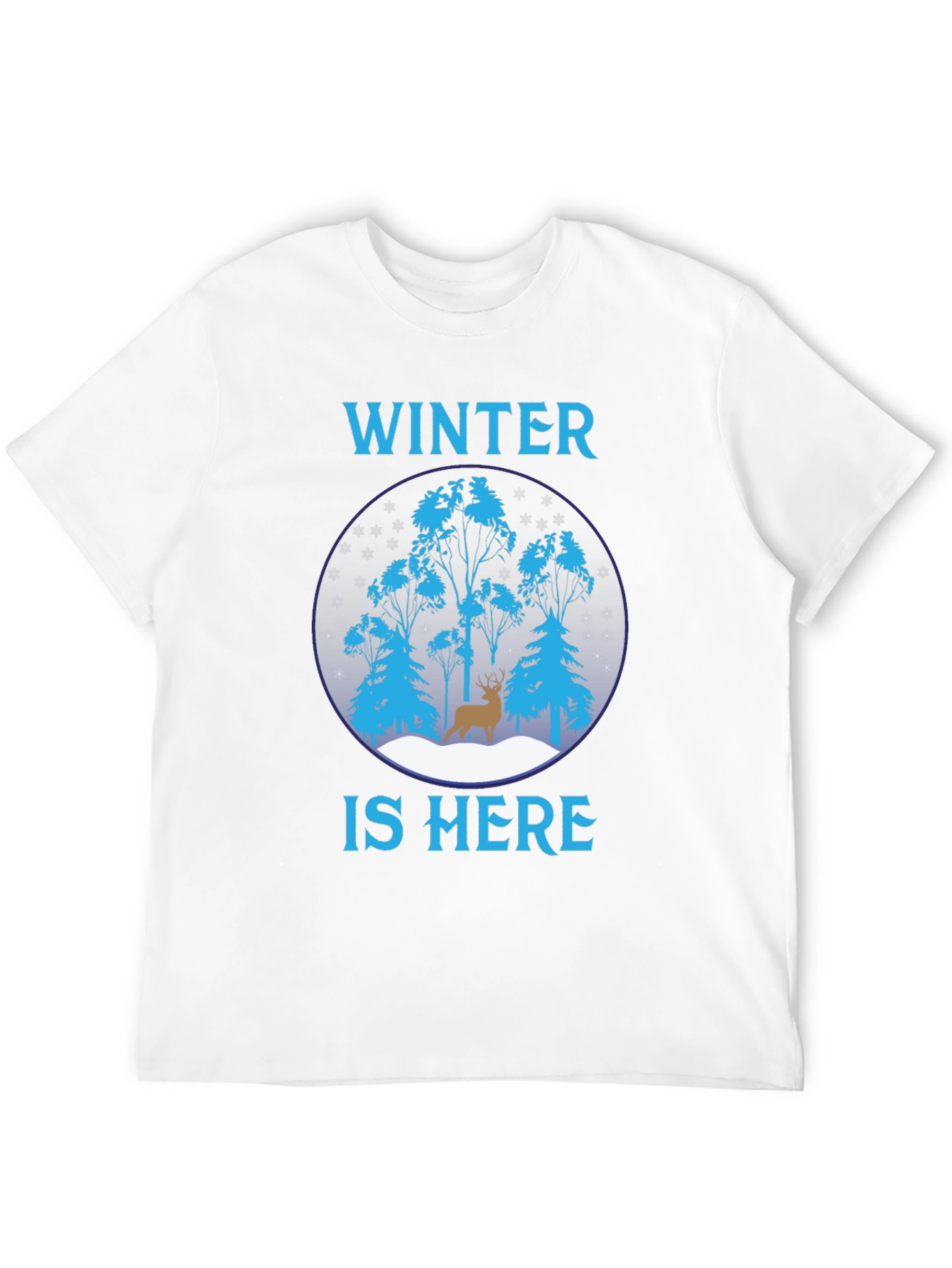 Winter is Here Graphic Tee - Deer Scene