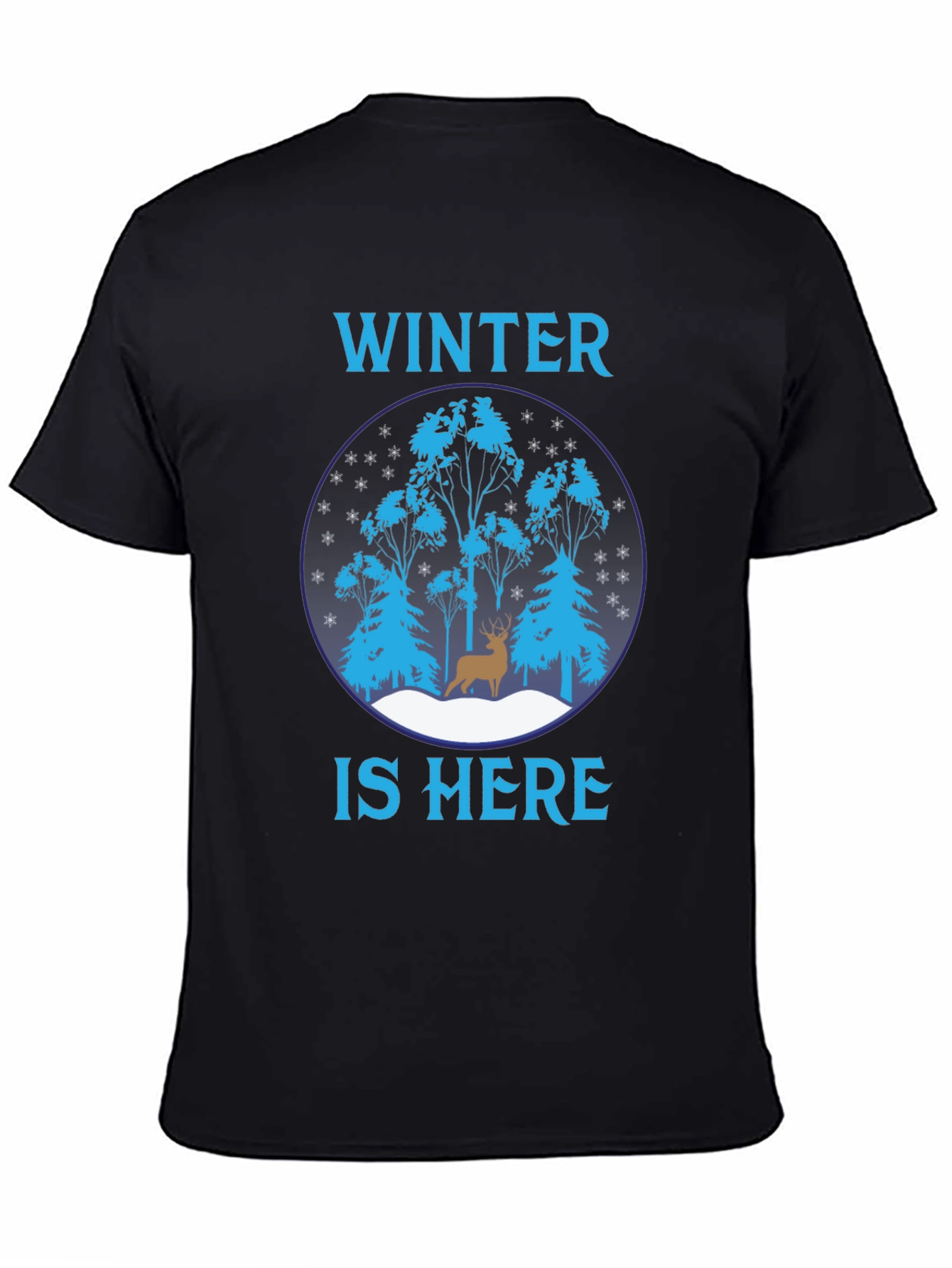 Winter is Here Graphic Tee - Deer Scene