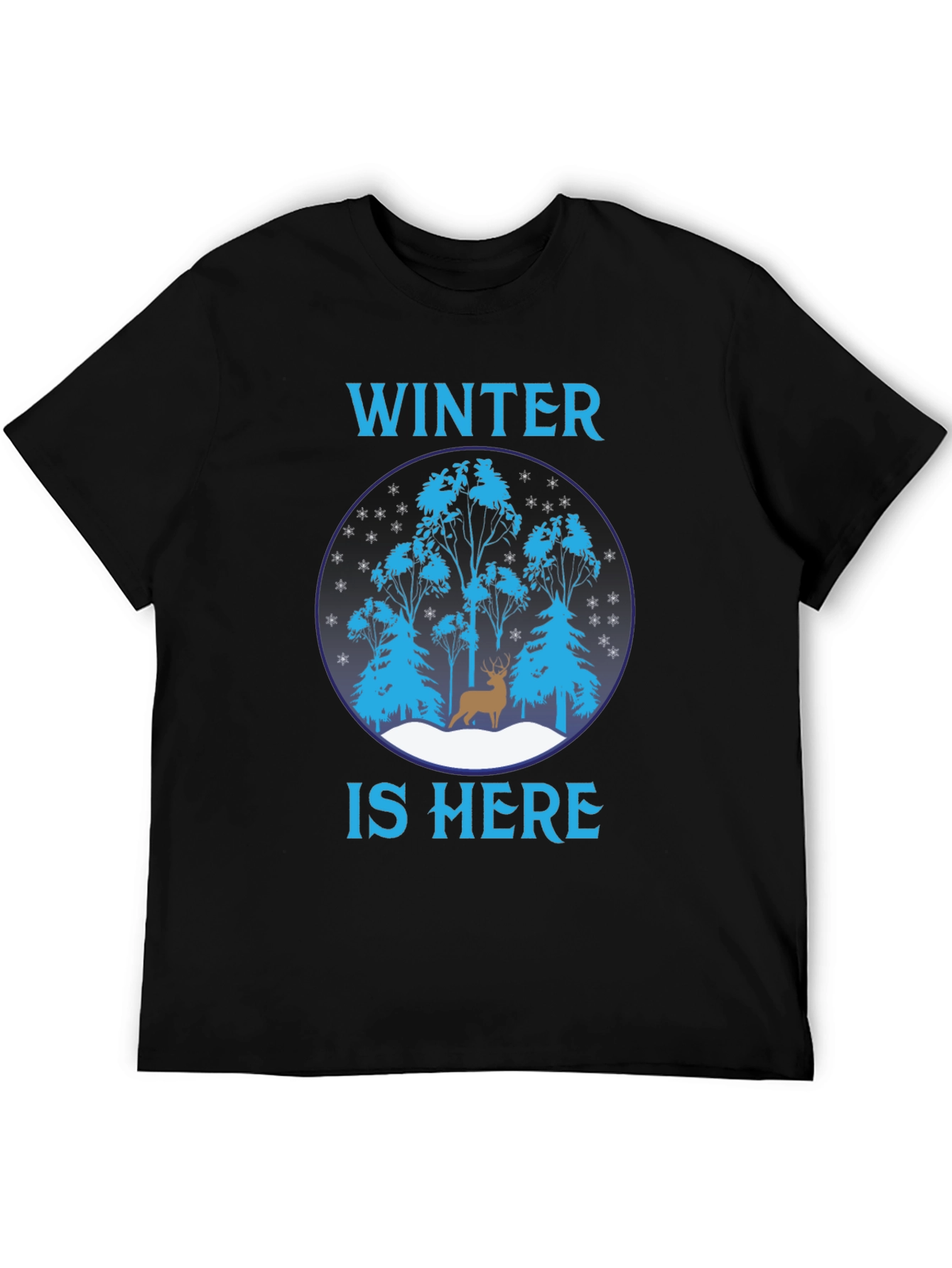 Winter is Here Graphic Tee - Deer Scene