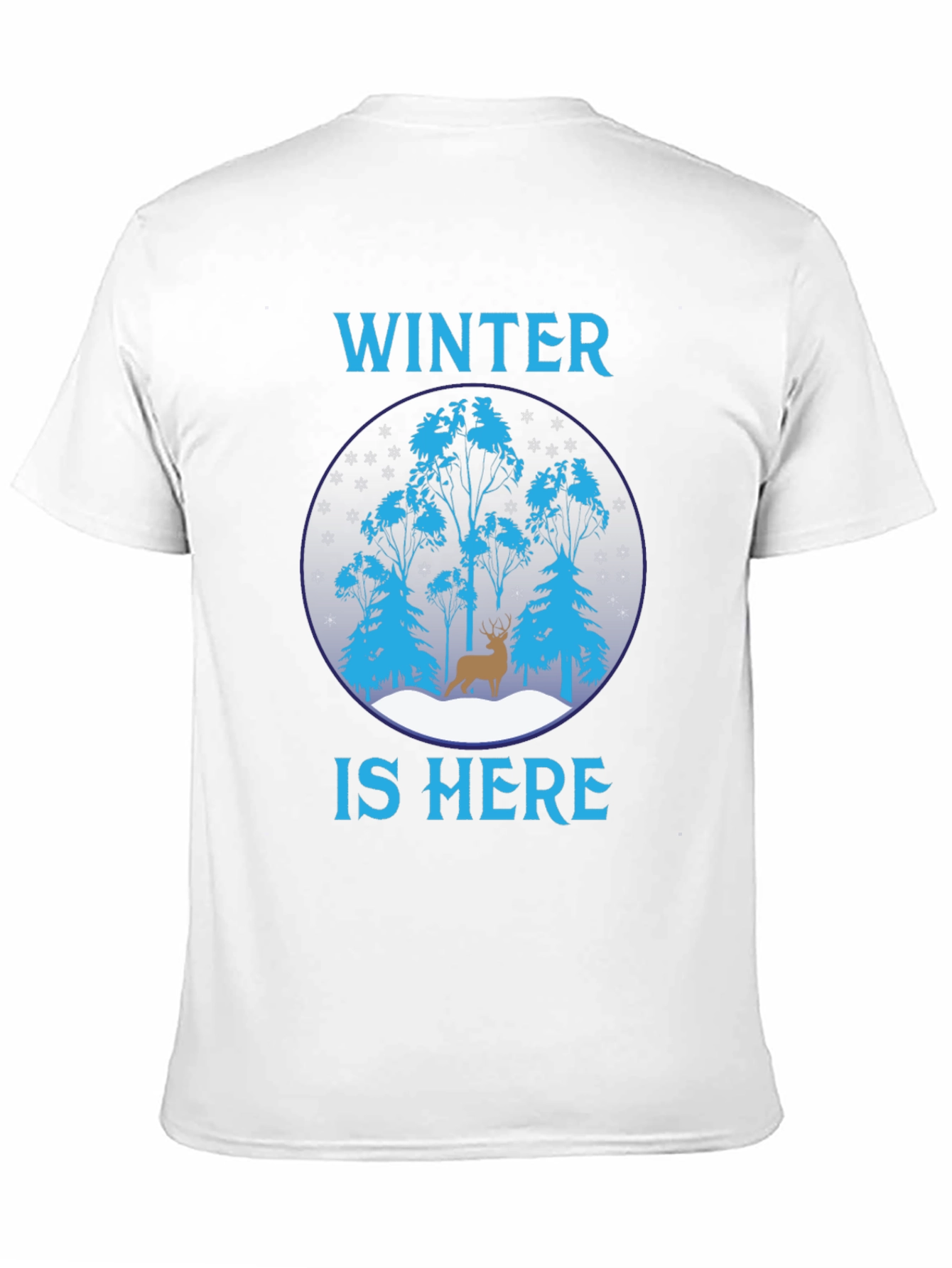 Winter is Here Graphic Tee - Deer Scene