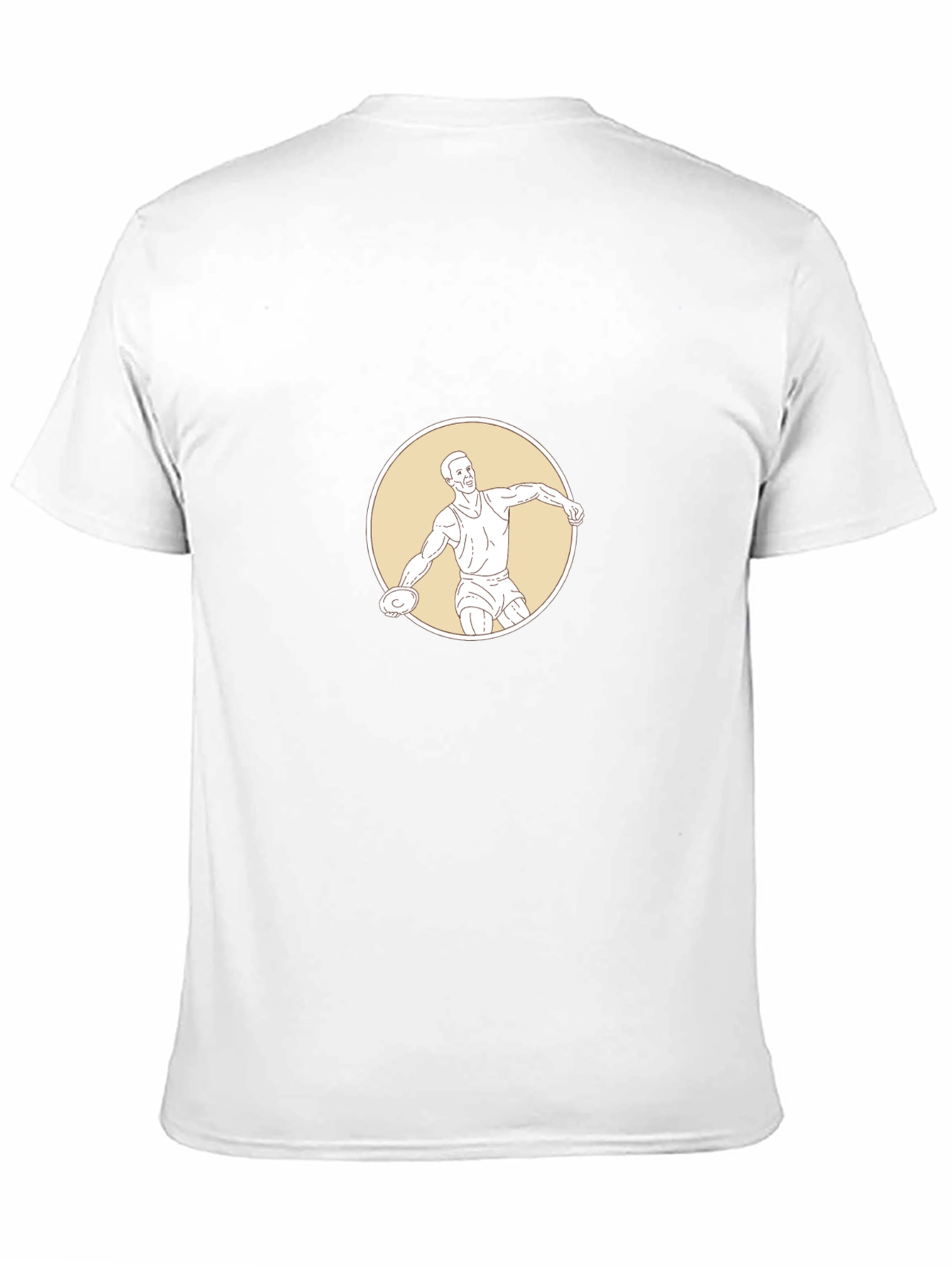 Black T-Shirt with Discus Thrower Graphic