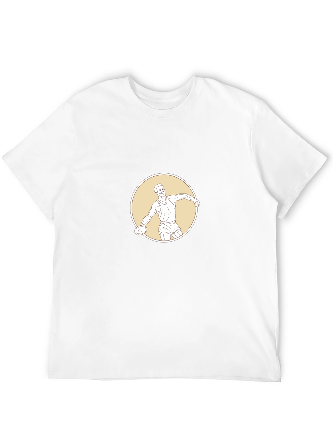 Black T-Shirt with Discus Thrower Graphic