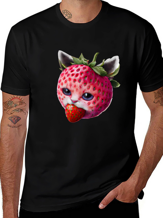 Strawberry Cat Graphic Tee