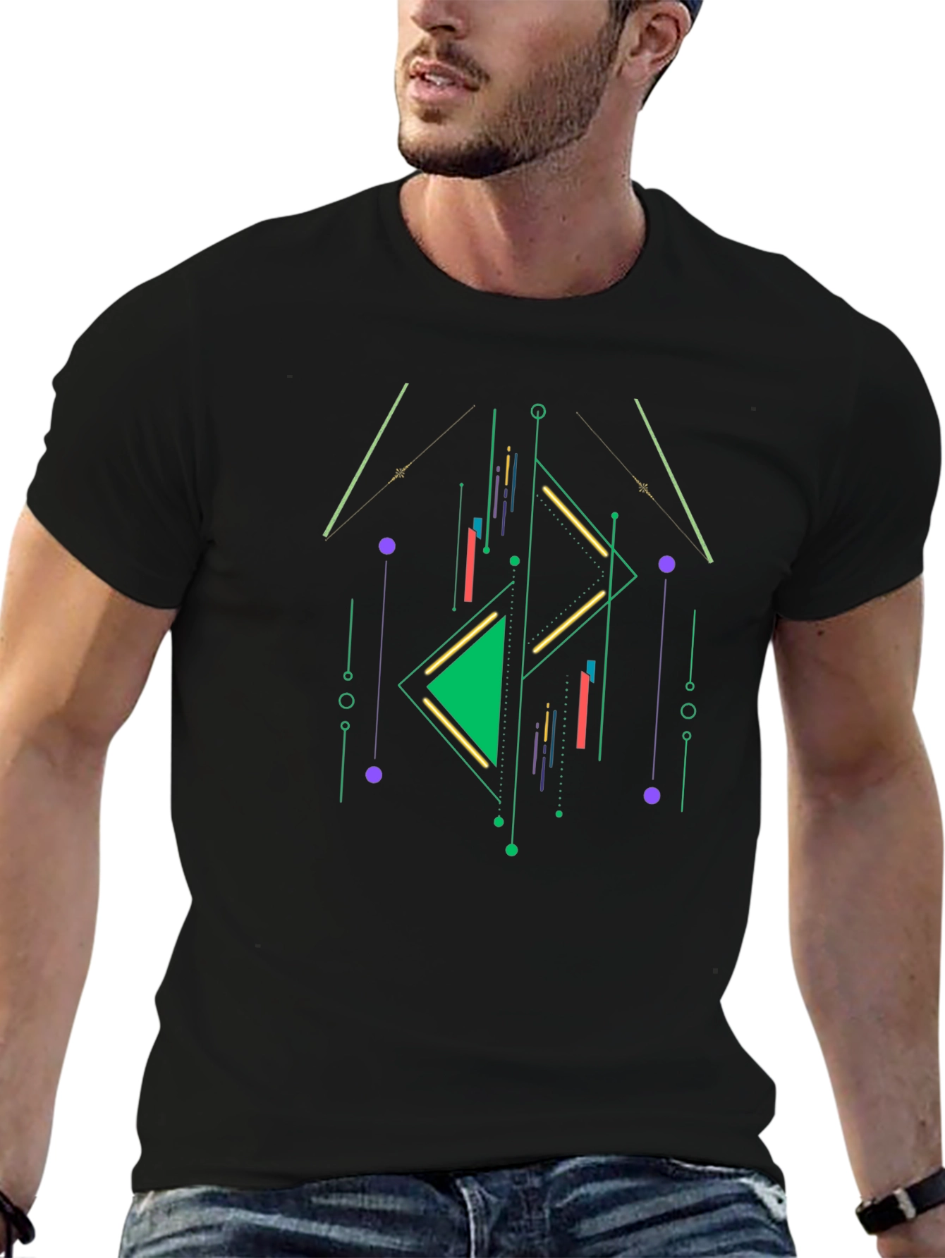 Geometric Design Tee - Modern Graphic Shirt