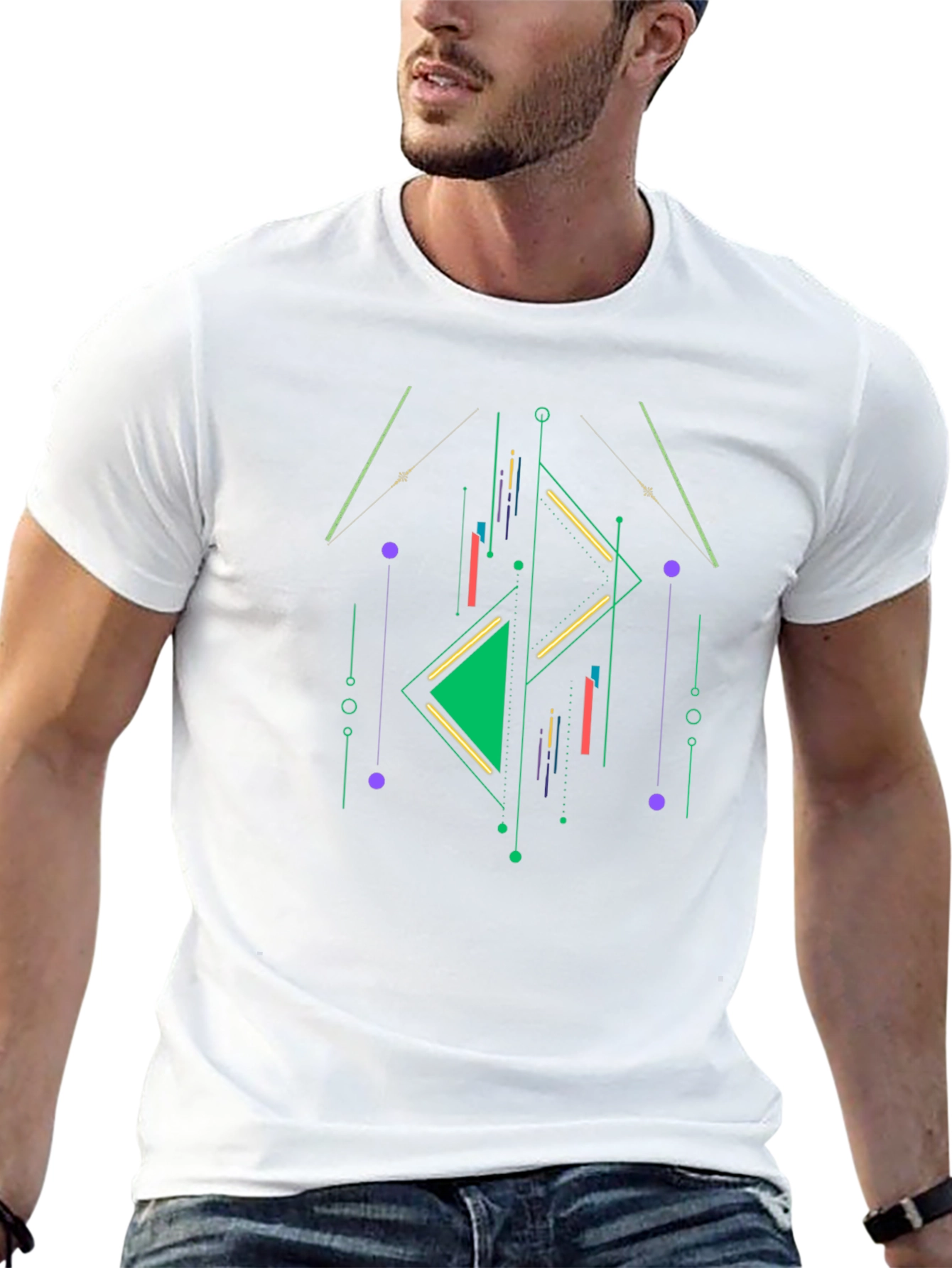 Geometric Design Tee - Modern Graphic Shirt