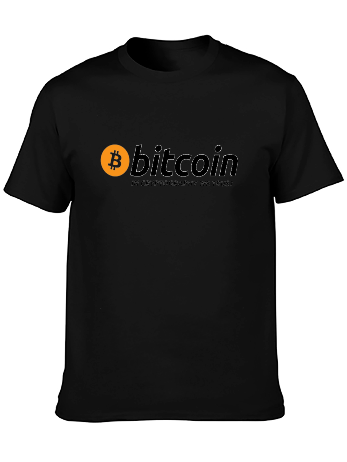 Bitcoin Cryptocurrency Black T-Shirt