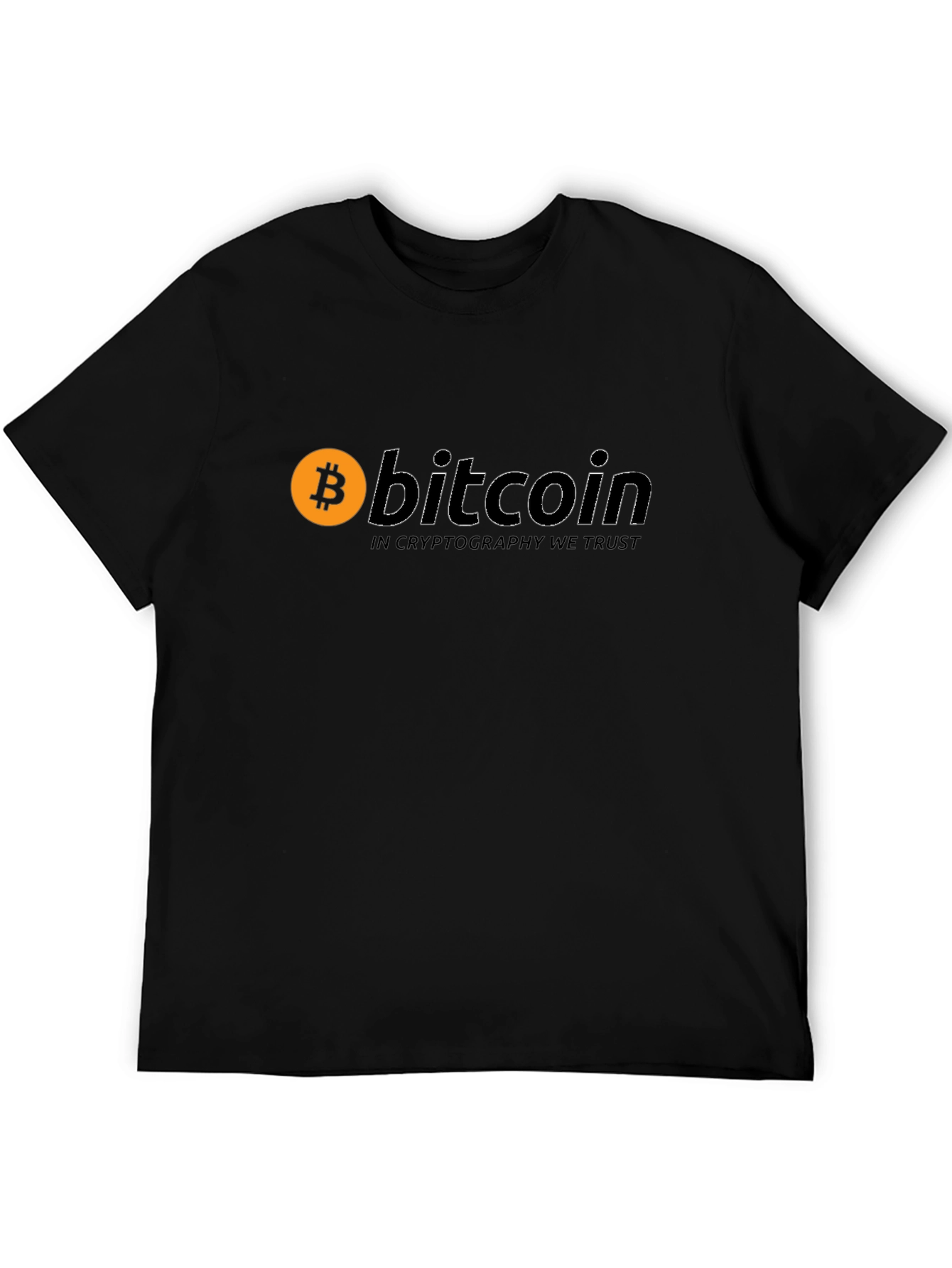 Bitcoin Cryptocurrency Black T-Shirt