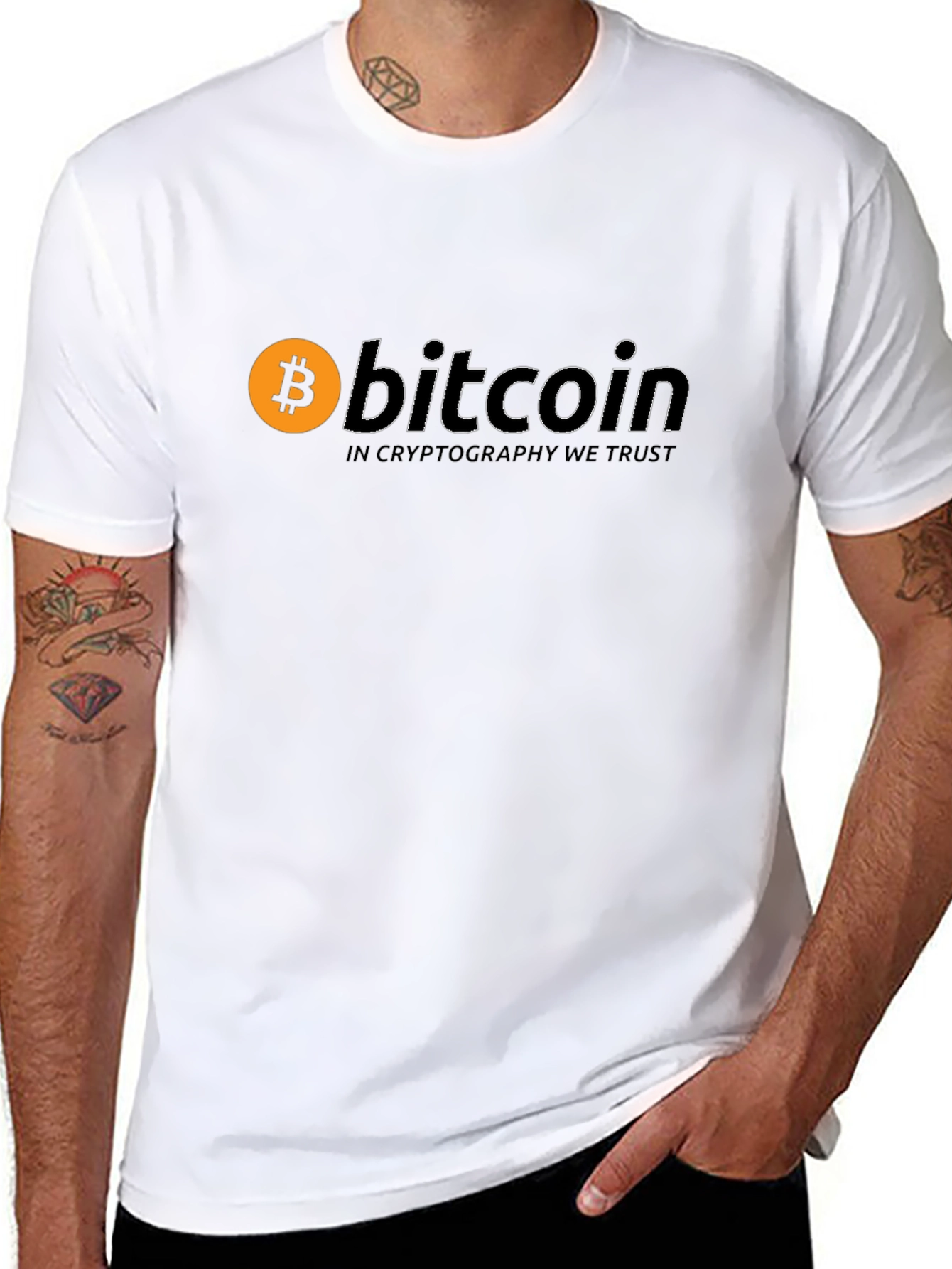 Bitcoin Cryptocurrency Black T-Shirt
