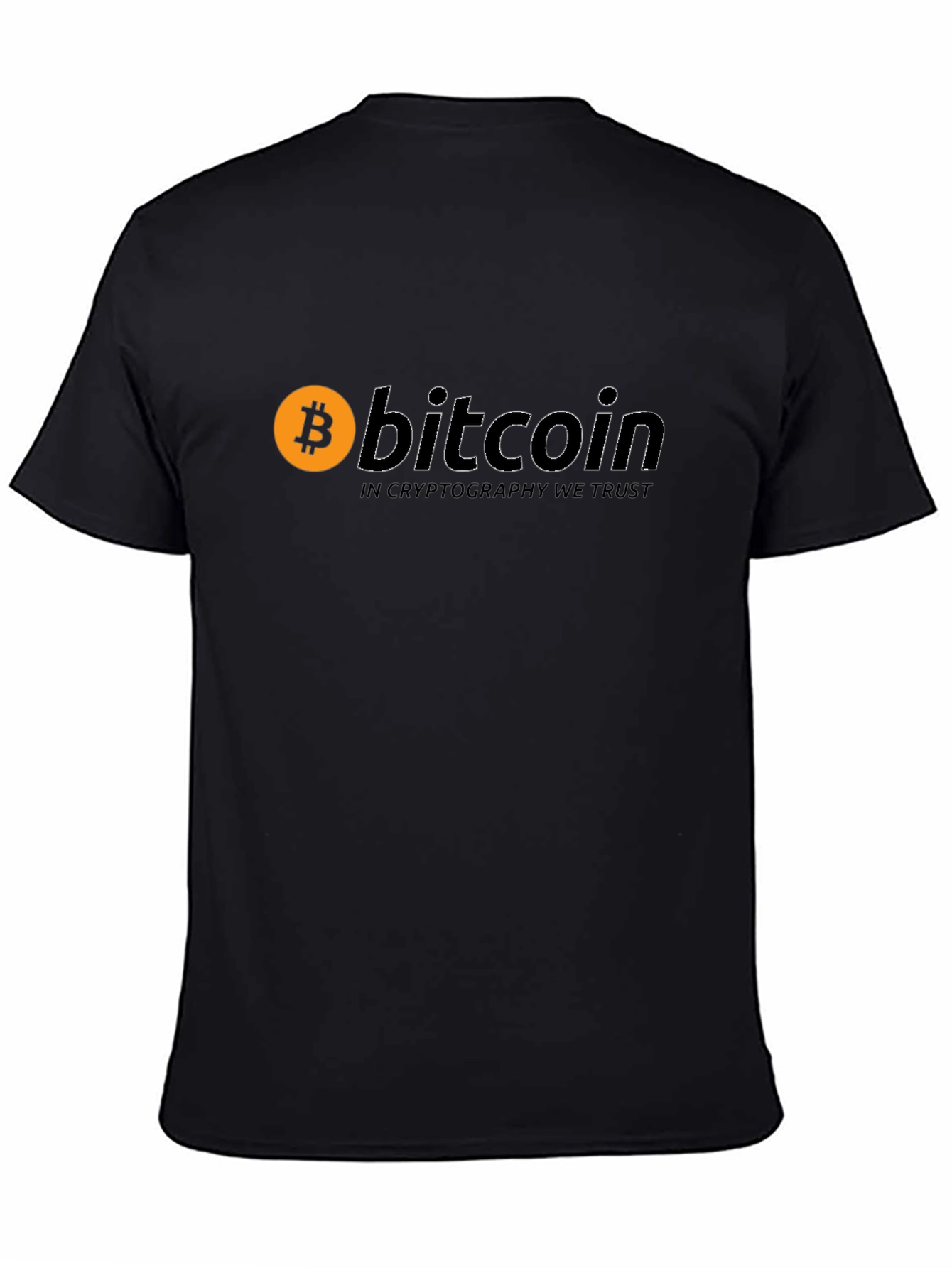 Bitcoin Cryptocurrency Black T-Shirt