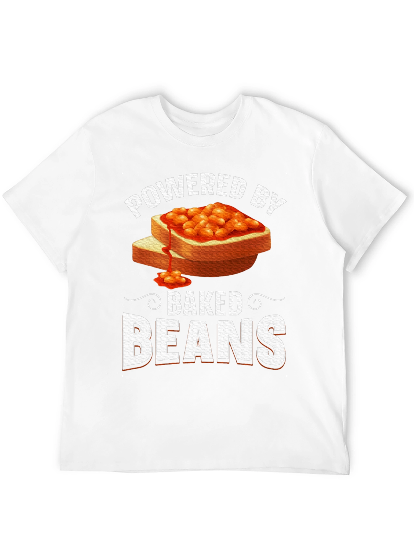 Powered by Baked Beans Funny T-Shirt