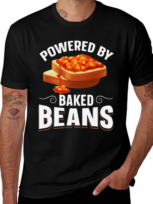 Powered by Baked Beans Funny T-Shirt