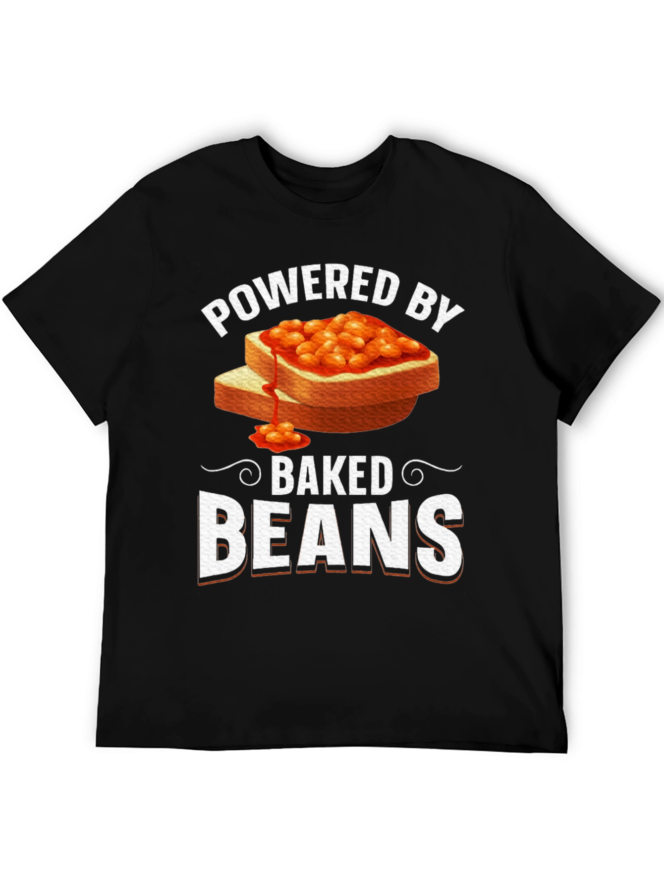 Powered by Baked Beans Funny T-Shirt