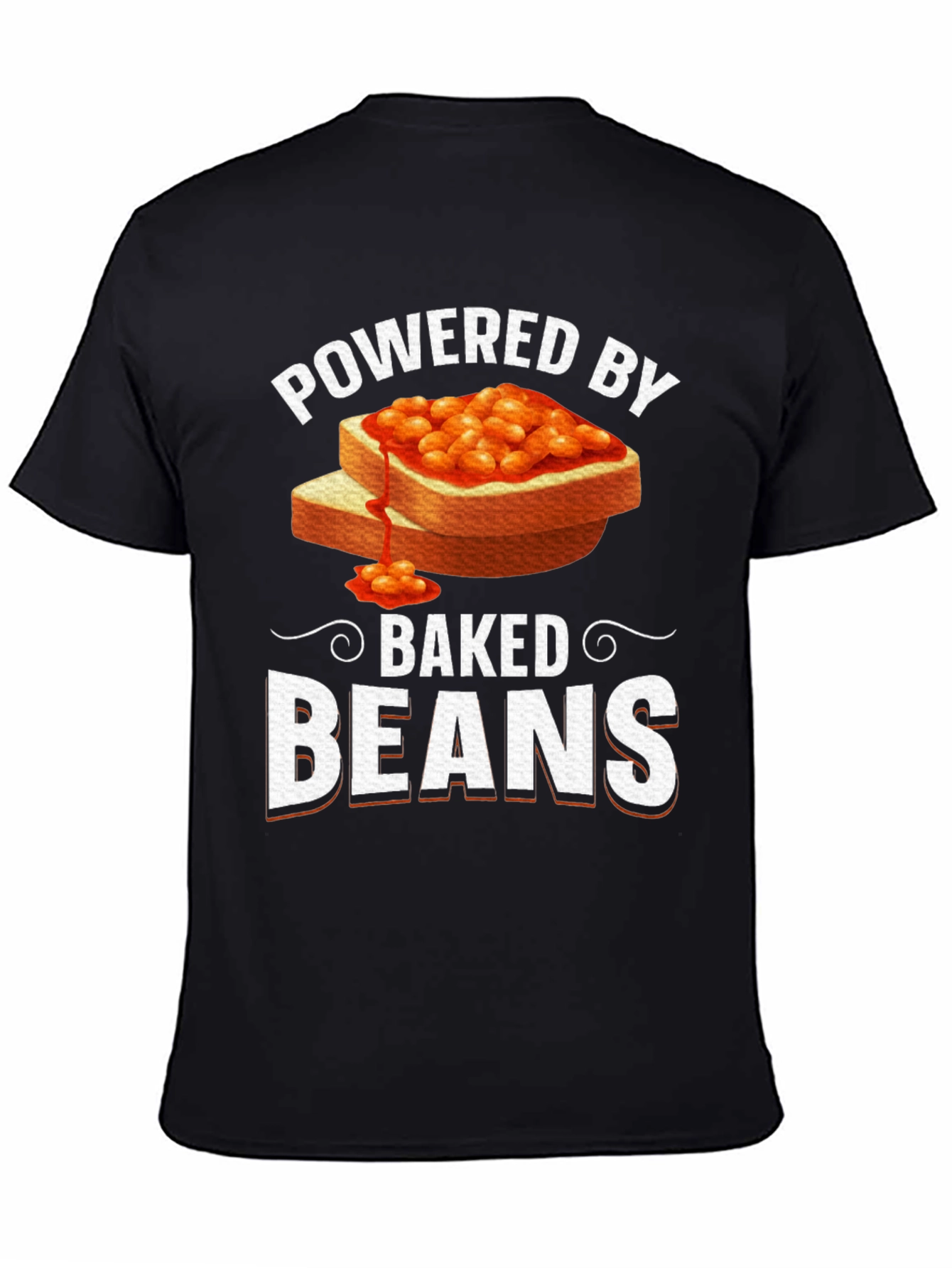 Powered by Baked Beans Funny T-Shirt