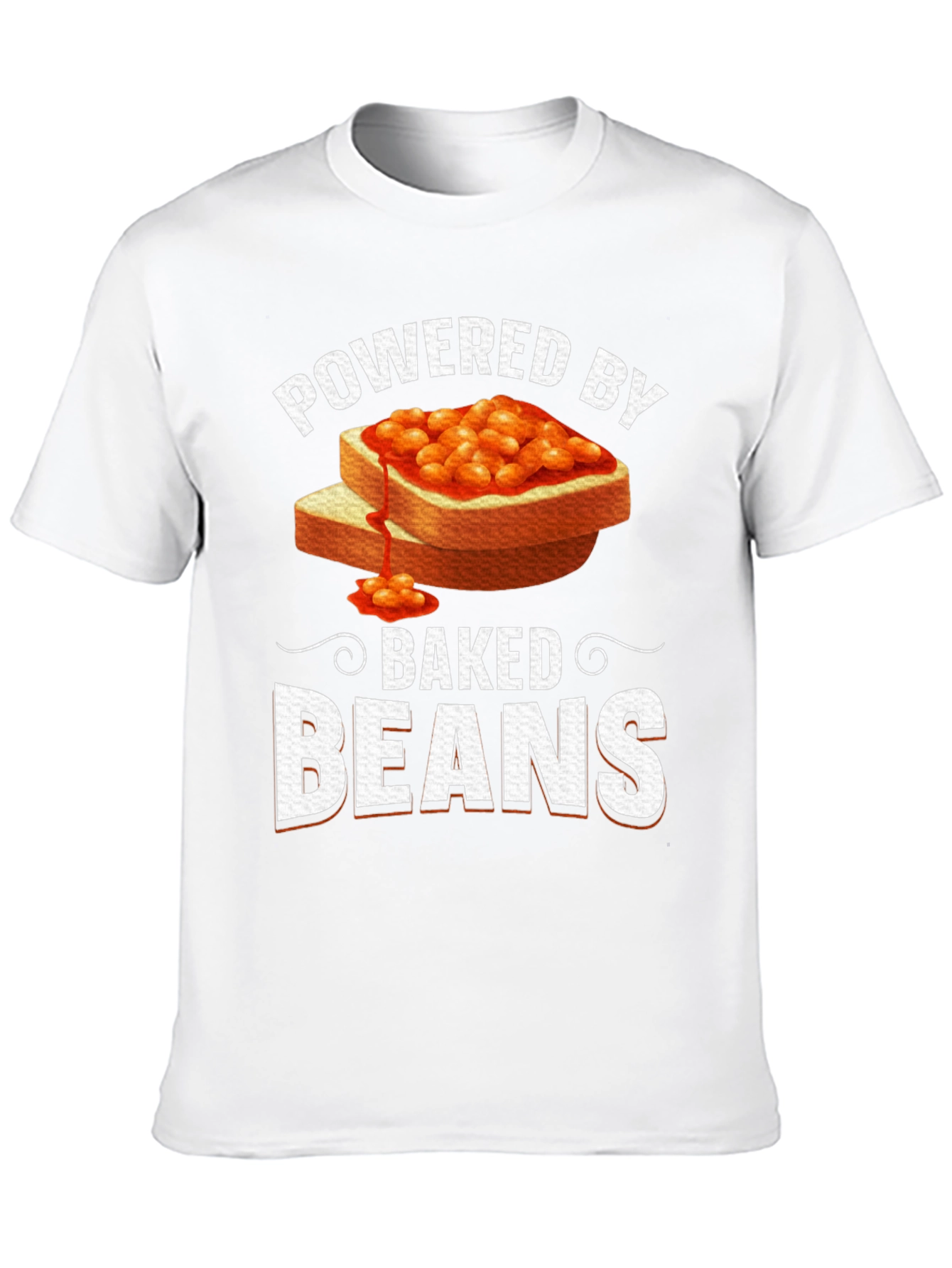 Powered by Baked Beans Funny T-Shirt