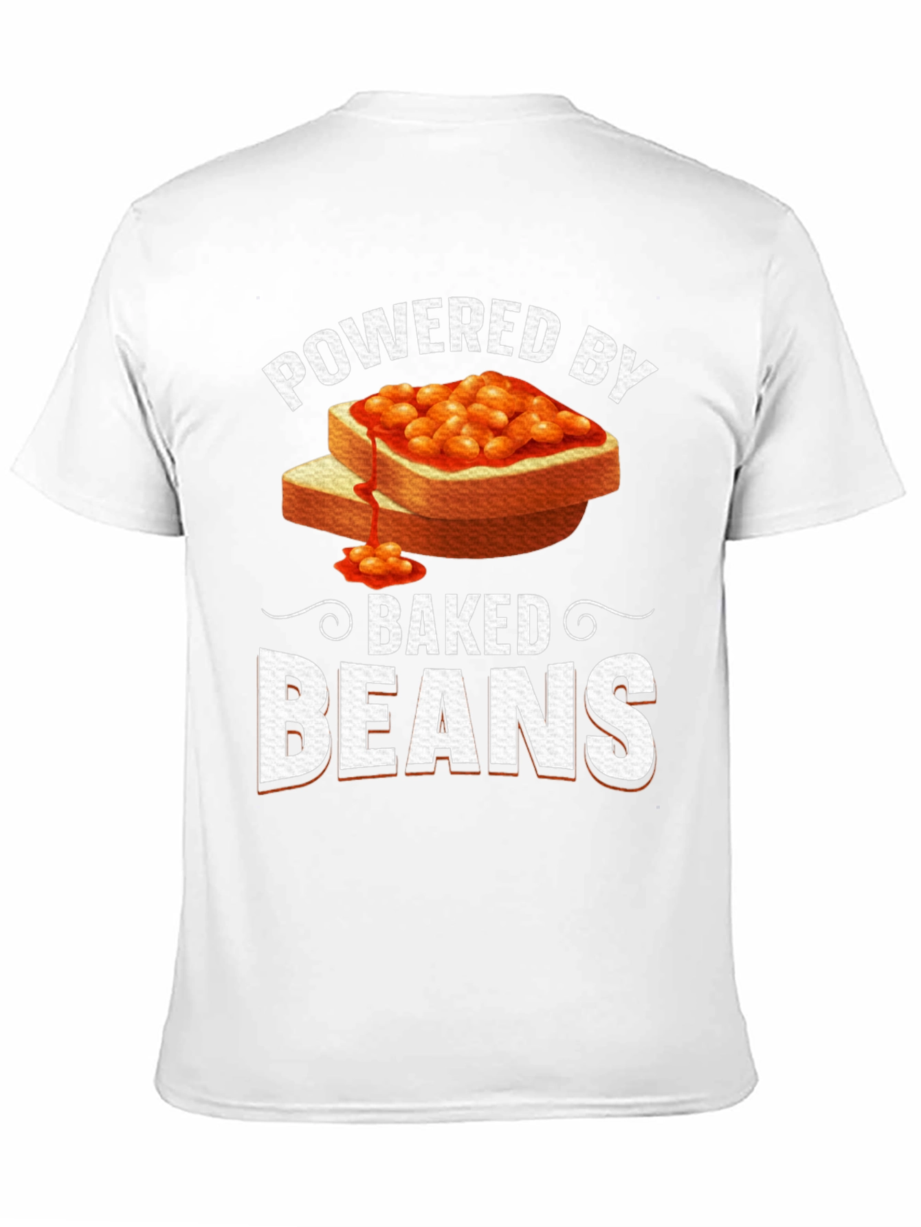 Powered by Baked Beans Funny T-Shirt