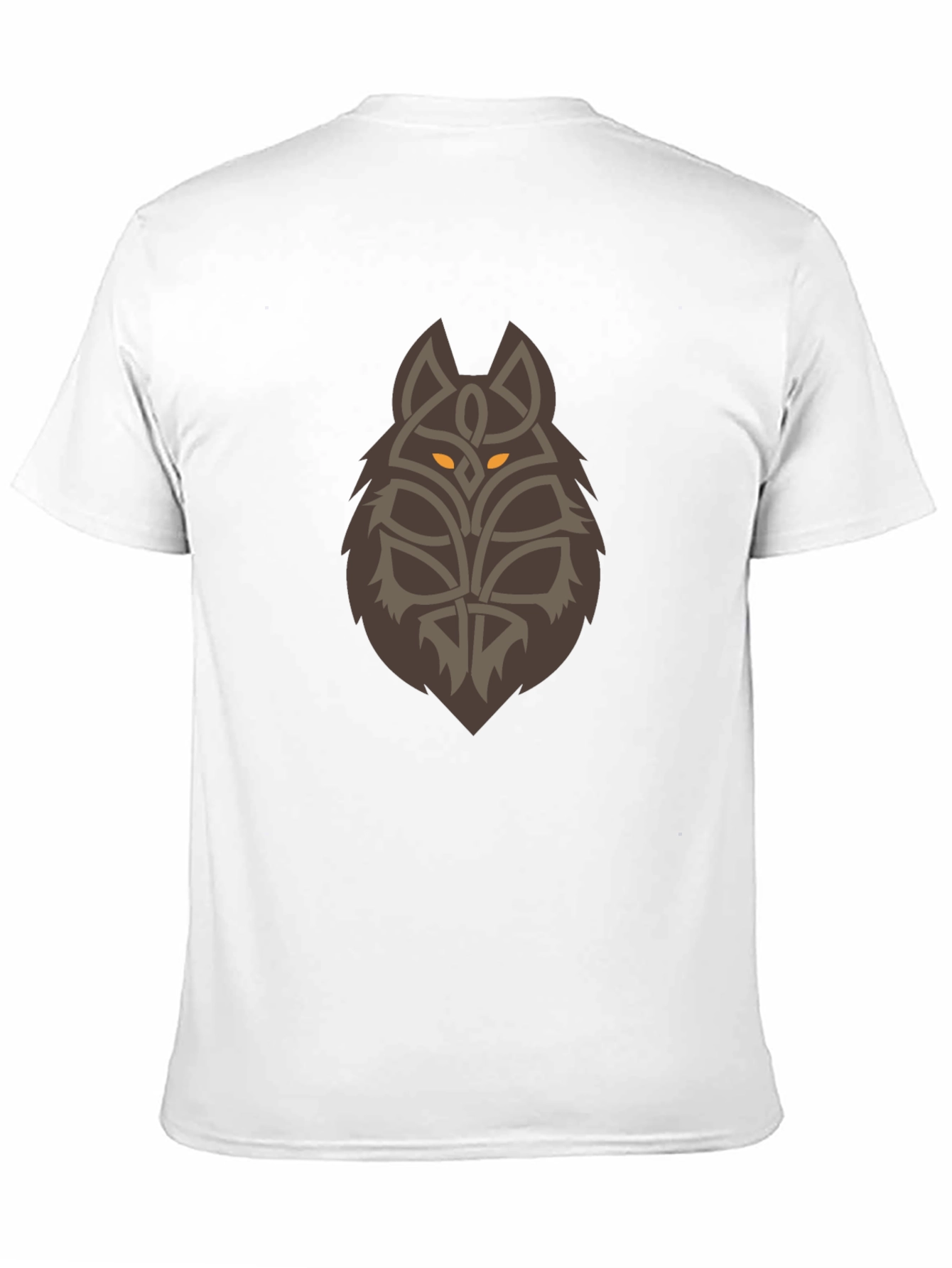 Celtic Wolf Graphic Tee - Black Cotton T-Shirt